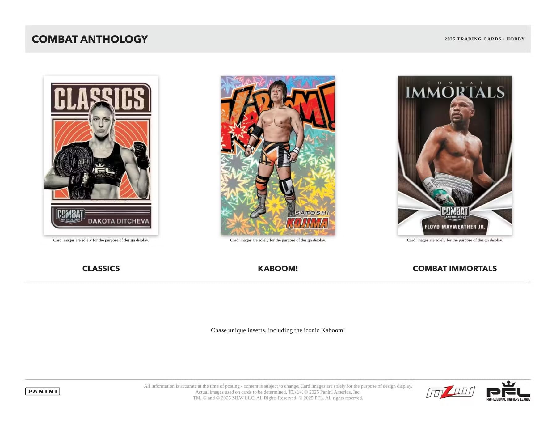 2025 Panini PFL Professional Fighters League Combat Anthology